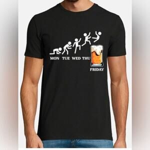 MEN’S WORK WEEK & FRIDAY ENGLISH BEER T SHIT‎ SIZE S